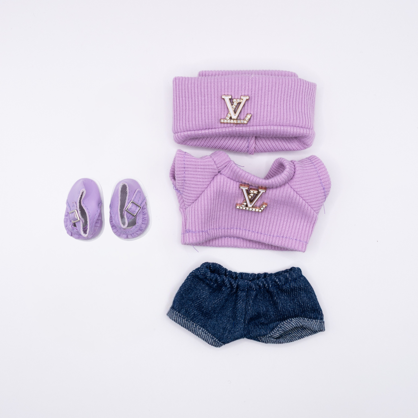 Premium Luxury Designer Inspired Doll Clothes 4-Piece Set