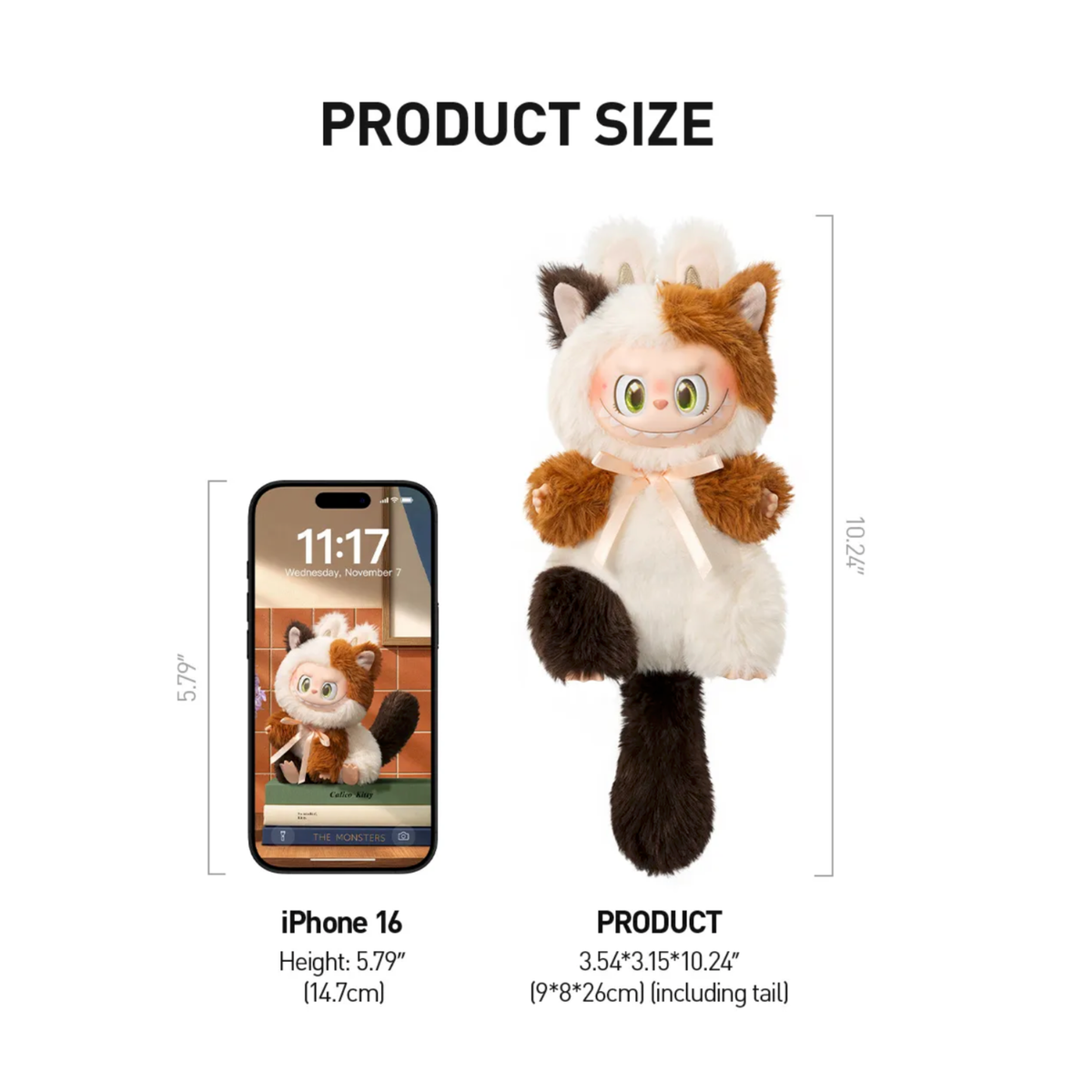 POP MART The Monsters Cat Mode On Series Plush Pendant