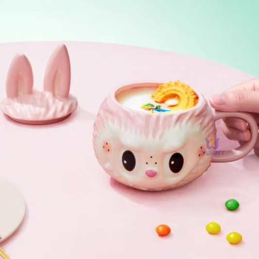 POP MART x How2Work The Monsters Labubu CANDY Pink Ceramic Mug