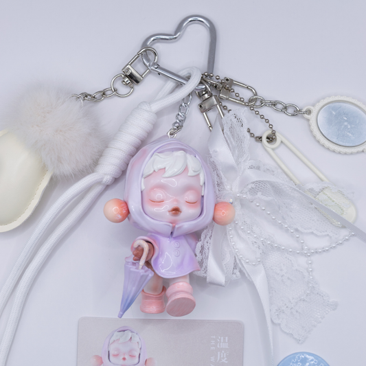 Handmade SKULLPANDA The Raining Day Keychain and Bag Charm