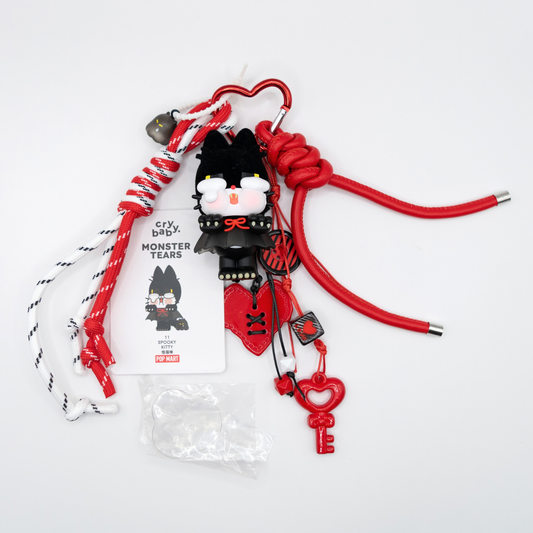 HANDMADE CRYBABY Monster Tears SPOOKY KITTY Bag Charm Keychain