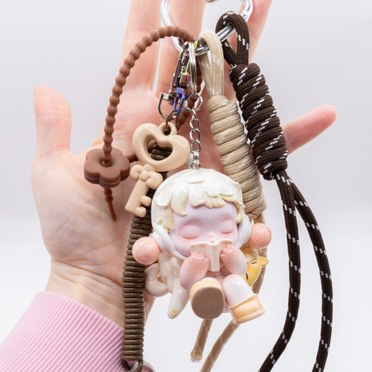 Handmade SKULLPANDA Wandering Keychain and Bag Charm