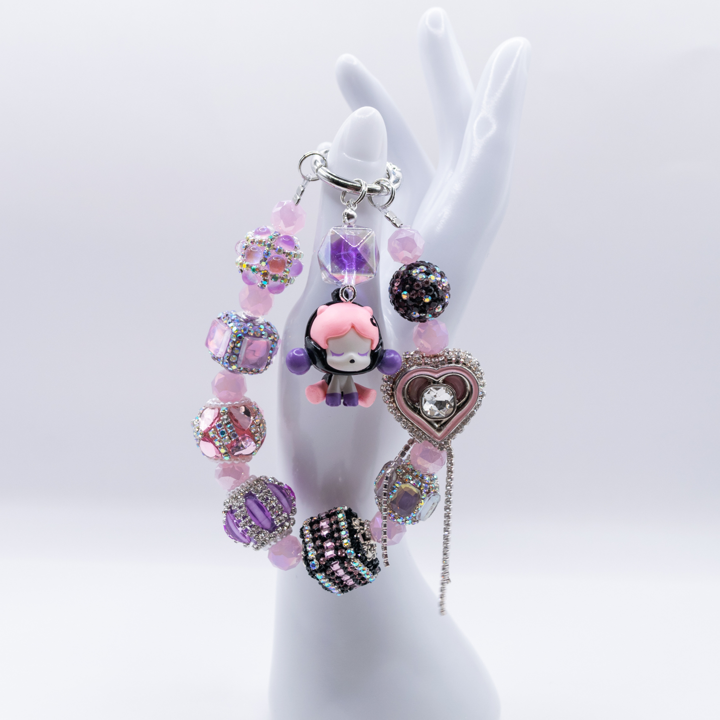 SKULLPANDA Dreamer POP BEAN Porte-clés Breloque de téléphone fait à la main