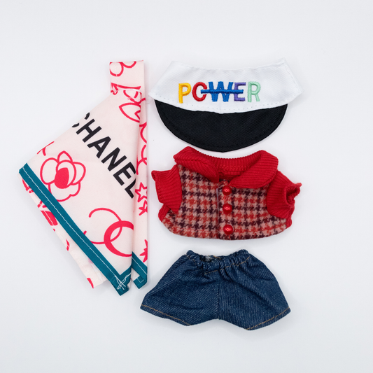 K-Pop Idol Designer-inspirierte 17 cm Puppenkleidung 4-teiliges Set