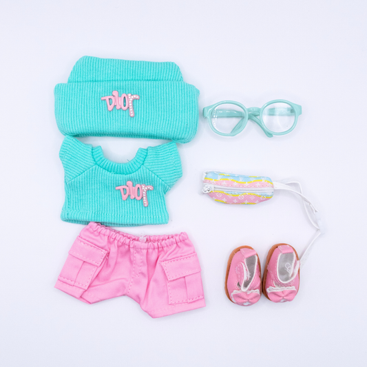 Premium Luxury Designer Inspired Doll Clothes 6-Piece Set