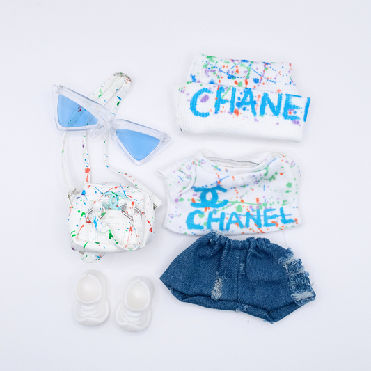 Premium Luxury Designer Inspired Doll Clothes 6-Piece Set