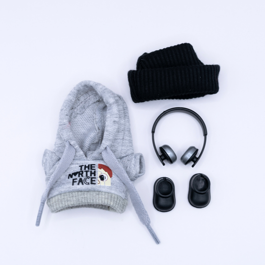 Streetwear Mini Labubu 10cm Doll Clothes 4-Piece Set