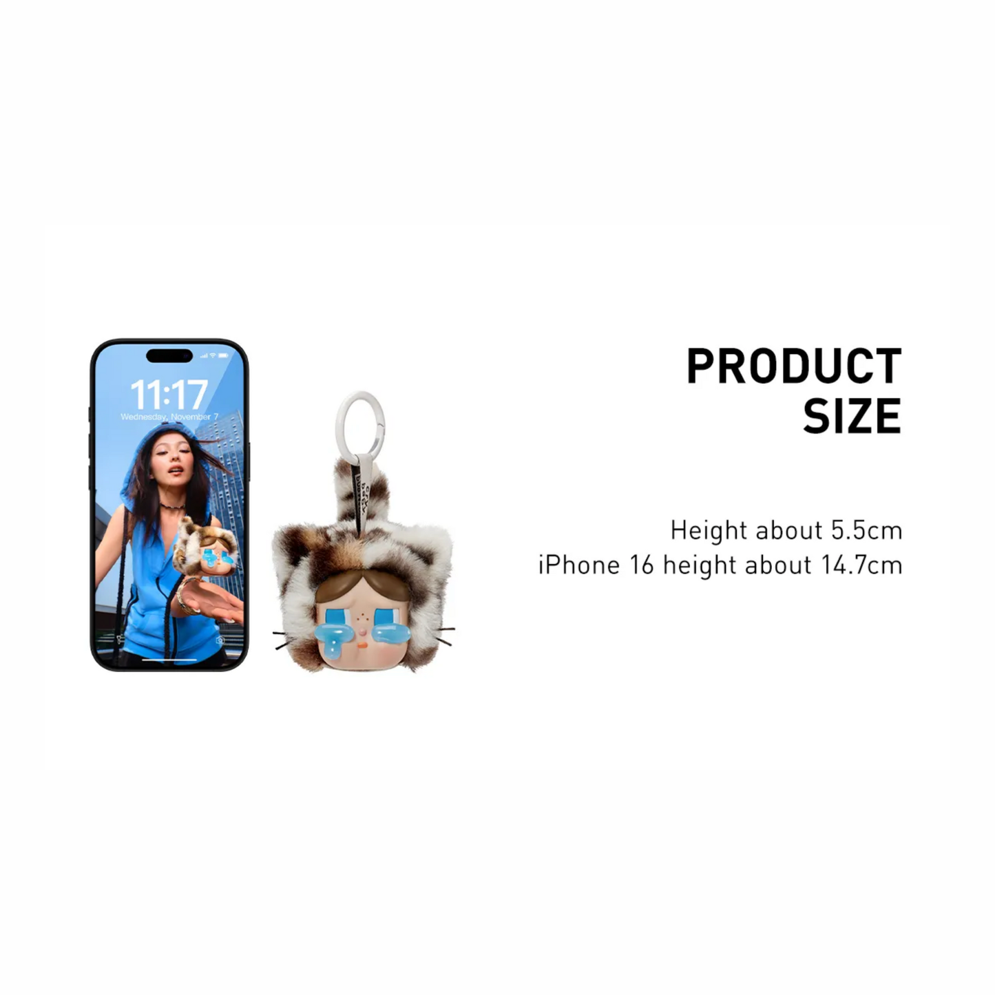 Pendentif en peluche vinyle POP MART Crybaby Wild But Cutie Series