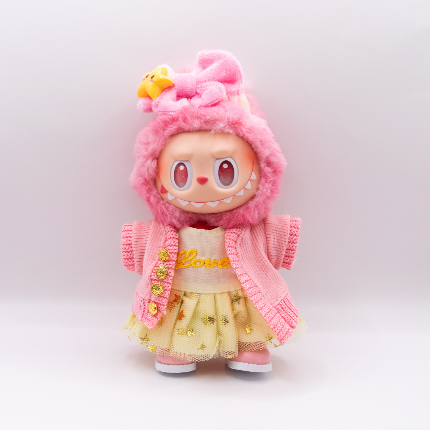 Cute 17cm Doll Clothes Dress Cardigan 4-Piece Set