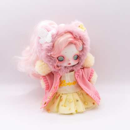 Cute 17cm Doll Clothes Dress Cardigan 4-Piece Set