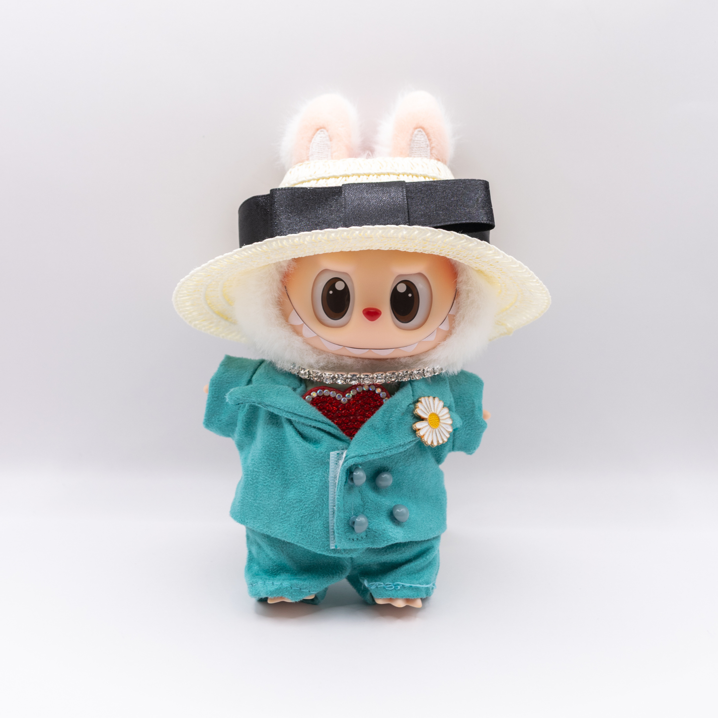 K-Pop Idol Designer Inspired Blue Suit 17cm Doll Clothes 5-Piece Set