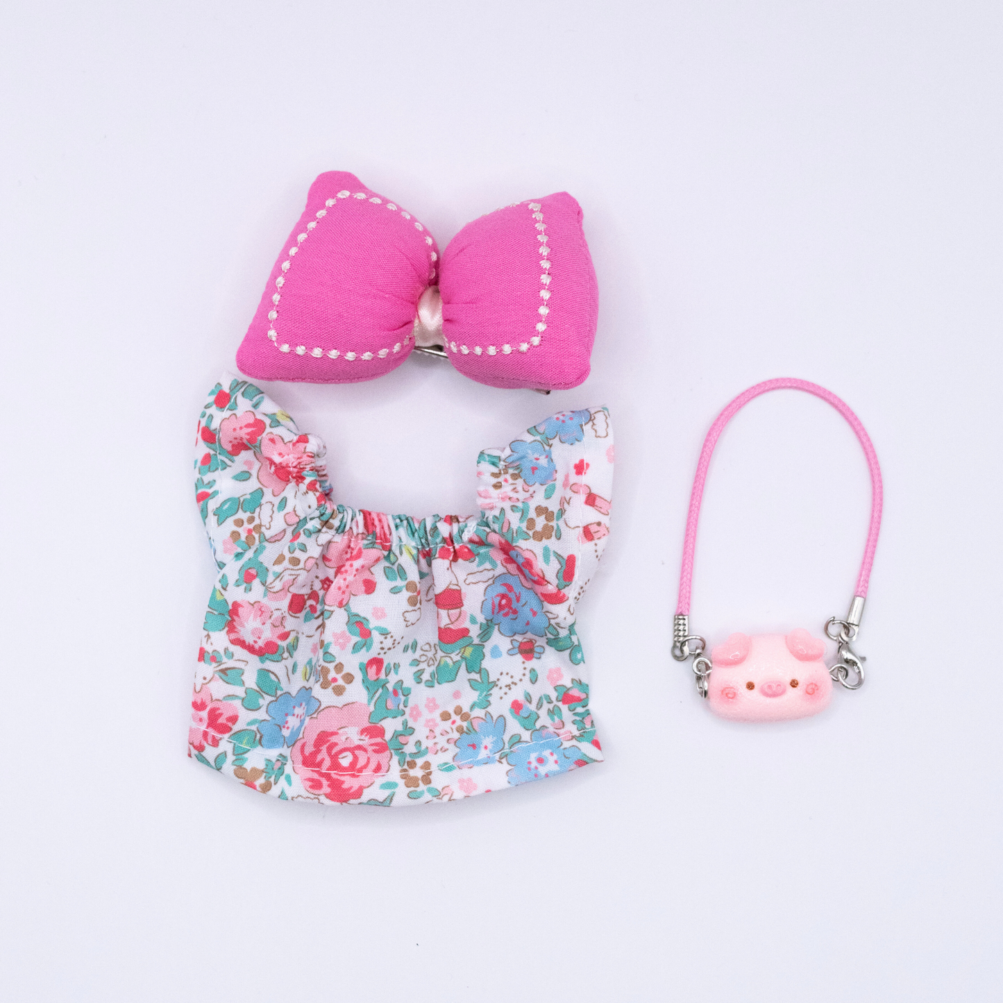 Süße 17cm Puppenkleidung Florales 3-teiliges Kleidungsset