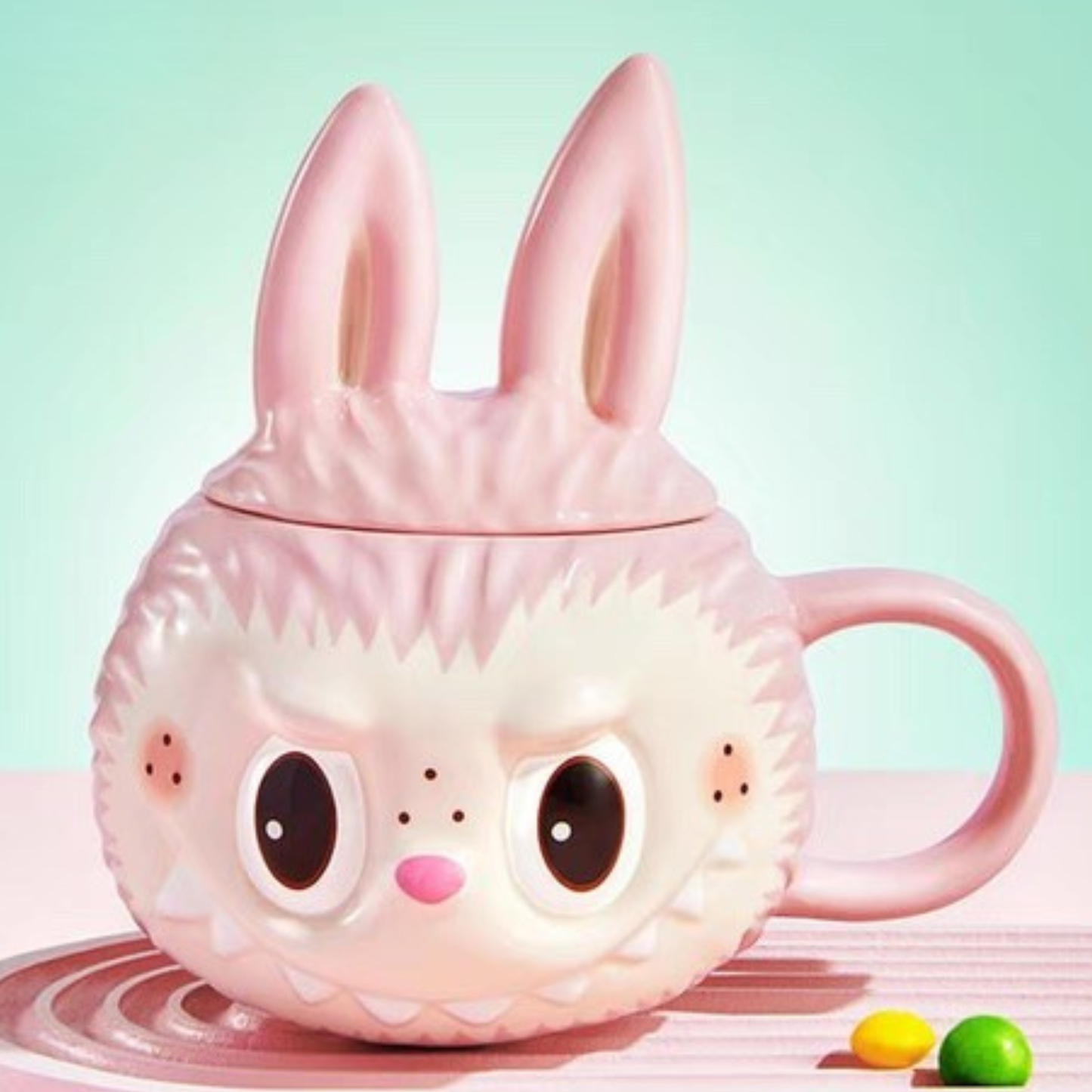 POP MART x How2Work The Monsters Labubu CANDY Pink Keramiktasse
