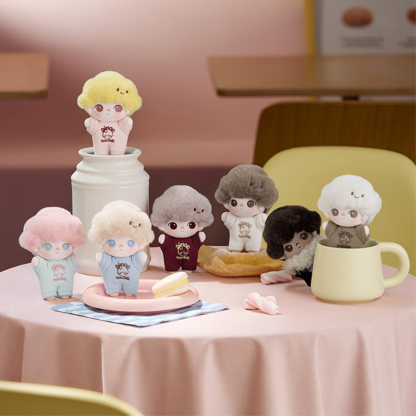POP MART Dimoo World Crush On Coffee Series Soft-Faced Plush Keychain