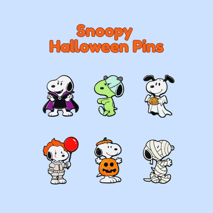 Snoopy Halloween Enamel Pins Various Designs