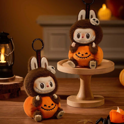 POP MART Labubu Halloween Sitzender Kürbis Plüschanhänger