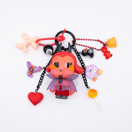 HANDMADE CRYBABY Monster Tears BURN BABY BURN Bag Charm Keychain