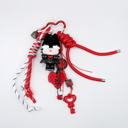 HANDGEFERTIGTER CRYBABY Monster-Tränen SPOOKY KITTY Taschenanhänger Schlüsselanhänger