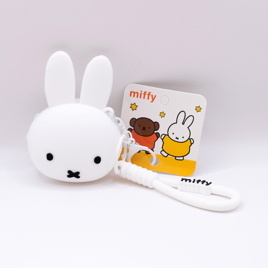 MIFFY White Keychain Earphone Case Coin Purse