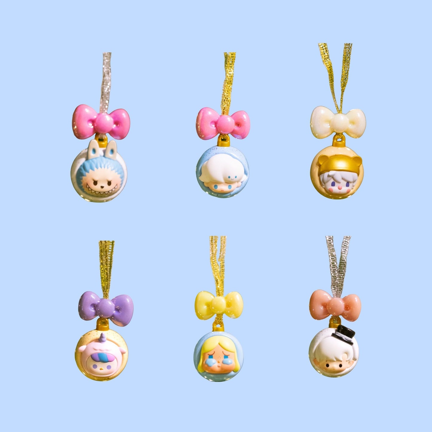 Handmade POP MART Pop Bean Christmas Ball Series Ornament