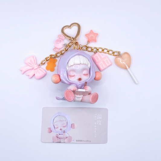 Handmade SKULLPANDA Doodling Keychain and Bag Charm