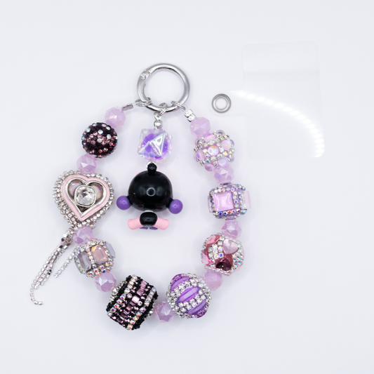 Handmade SKULLPANDA Dreamer POP BEAN Keychain Phone Charm