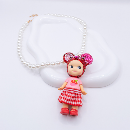 Handgemachte SONNY ANGEL Erdbeerliebe-Serie MAUS Schmuckhalskette