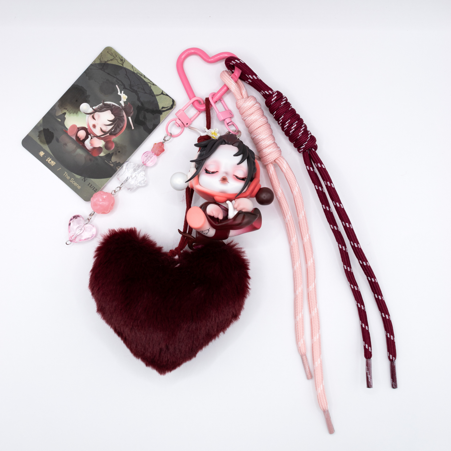 Handgefertigter SKULLPANDA-Schlüsselanhänger und Taschenanhänger