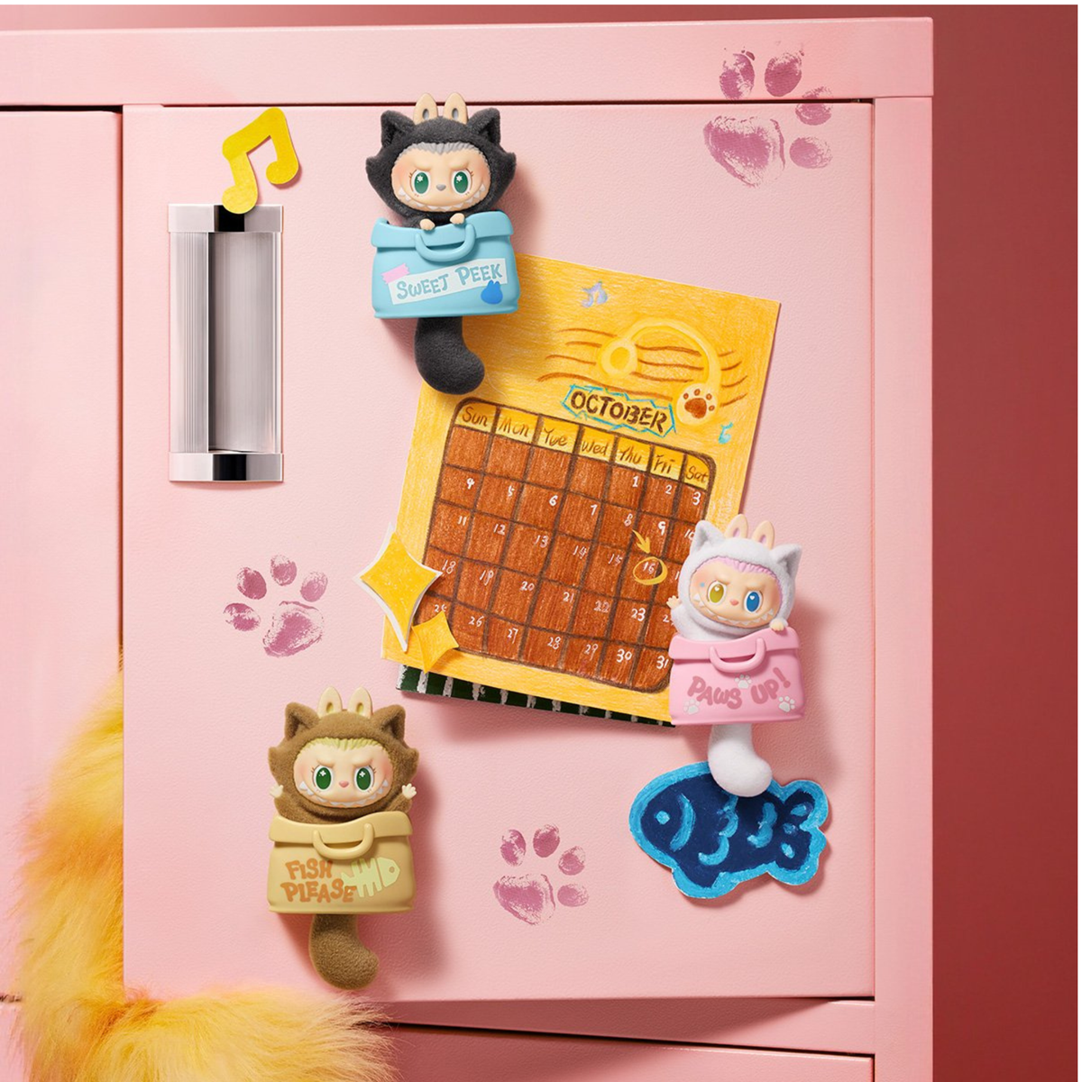 POP MART The Monsters Cat Mode On Series Fridge Magnet