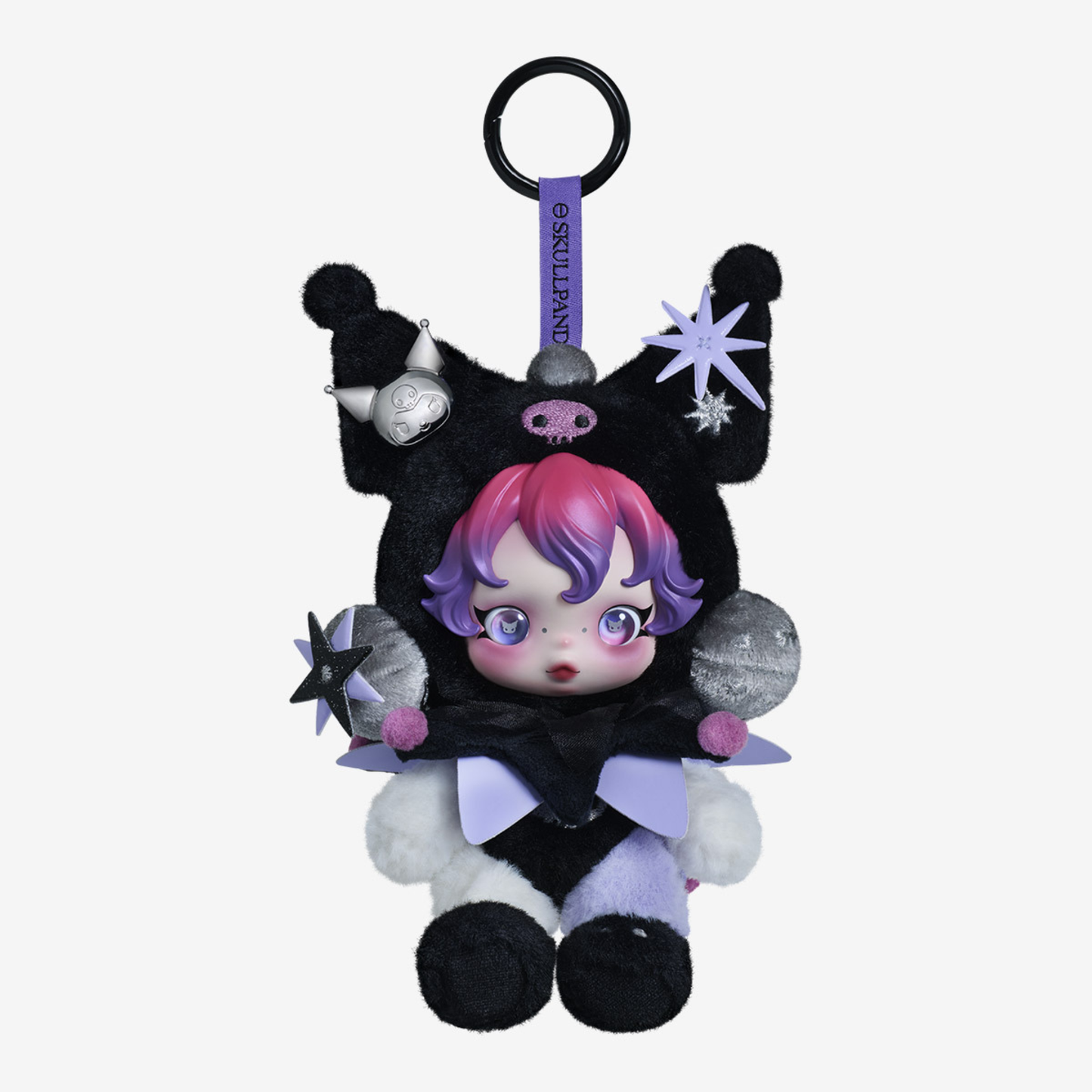 Pendentif en peluche POP MART SKULLPANDA × KUROMI