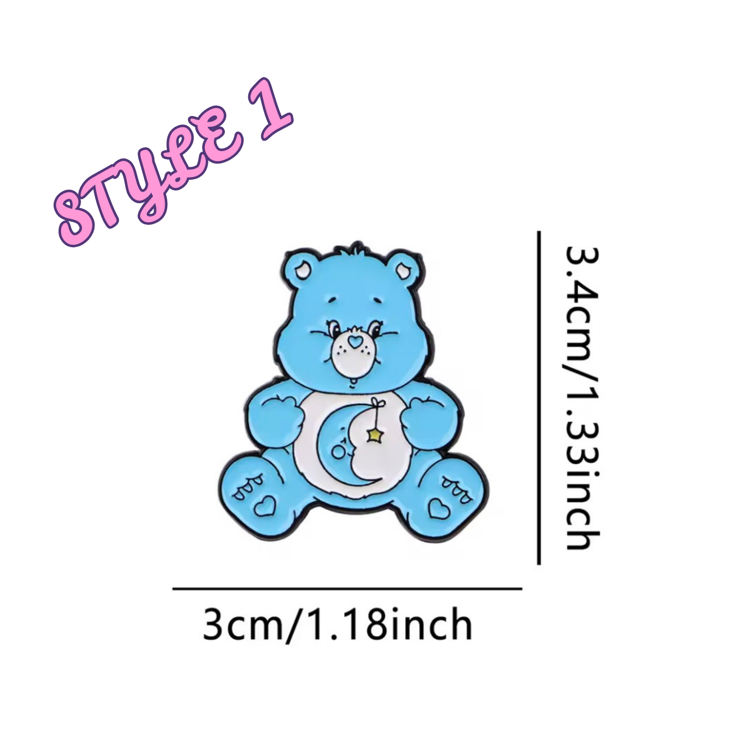 Care Bear Enamel Pins Various Designs