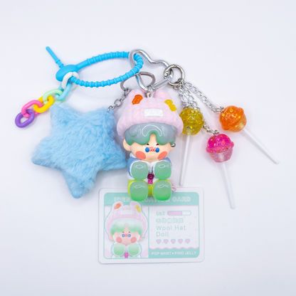 Handmade PINO JELLY I'm Your Doll Series Wool Hat Doll Bag Charm Keychain