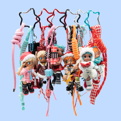 Handmade POP MART Peach Riot Holiday Mixtapes Series Keychain/Christmas Ornament