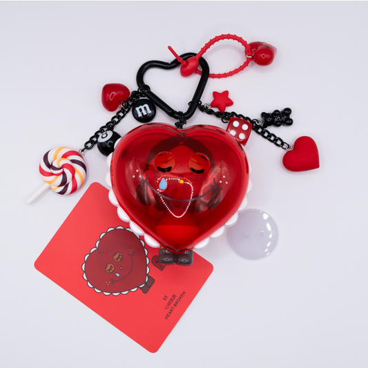 Handmade CRYBABY Heartbroken Keychain and Bag Charm