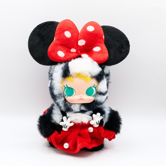 Niedliche 17cm Puppenkleidung Minnie-Ohren Kleid 2-teiliges Set