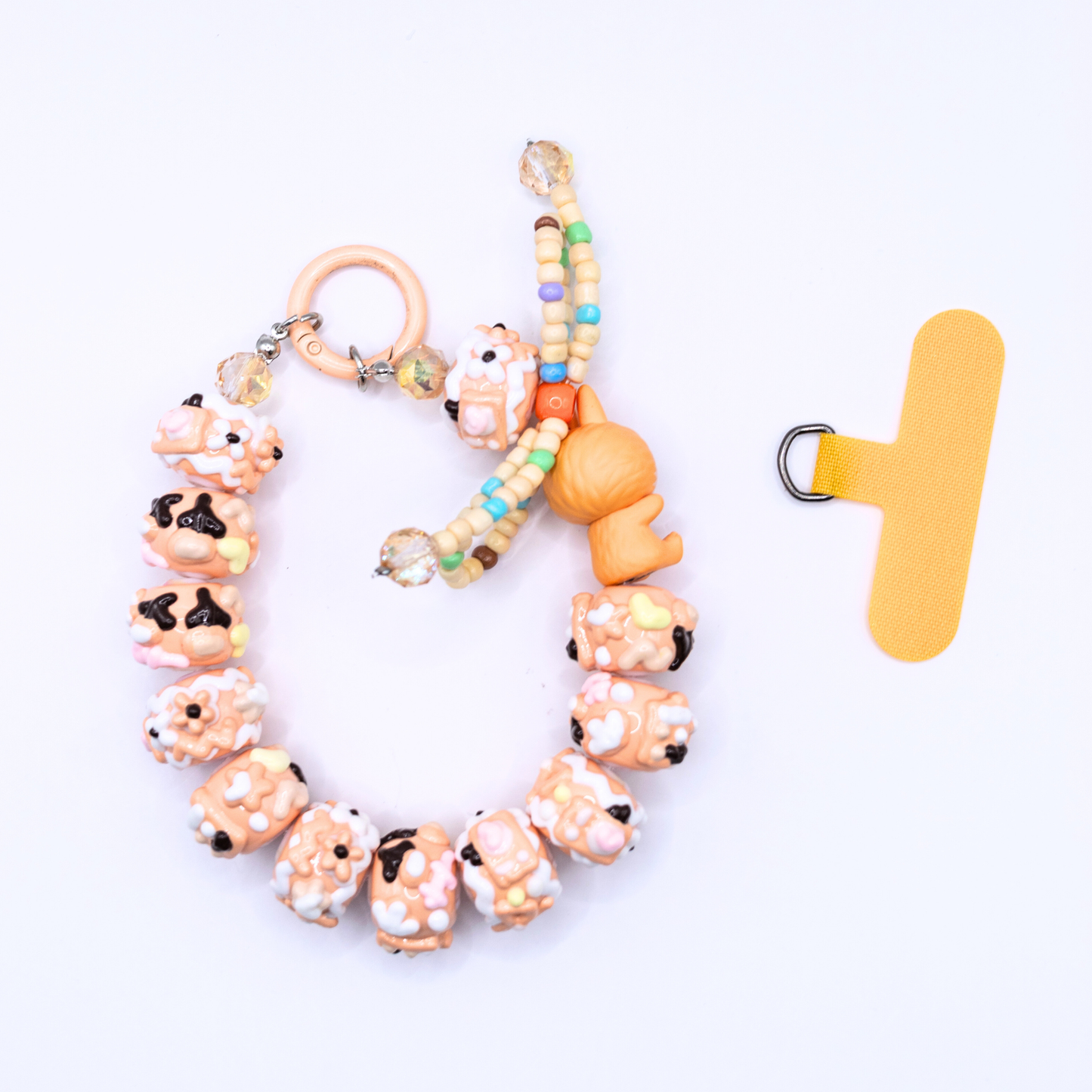 Handmade LABUBU Gingerbread Man POP BEAN Keychain Phone Charm