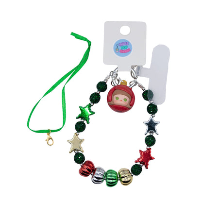 Handmade POP MART Pop Bean Christmas Ball Series Phone Charm/Ornament