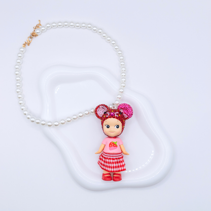 Handgemachte SONNY ANGEL Erdbeerliebe-Serie MAUS Schmuckhalskette
