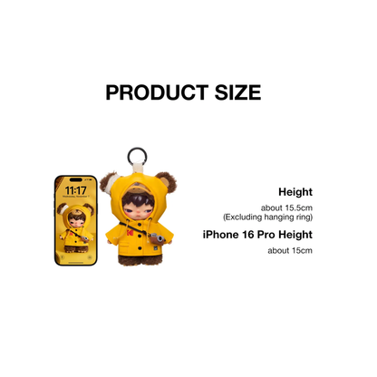 POP MART Hirono x Kodak Click Bear Plush Doll Pendant (Limited Edition)