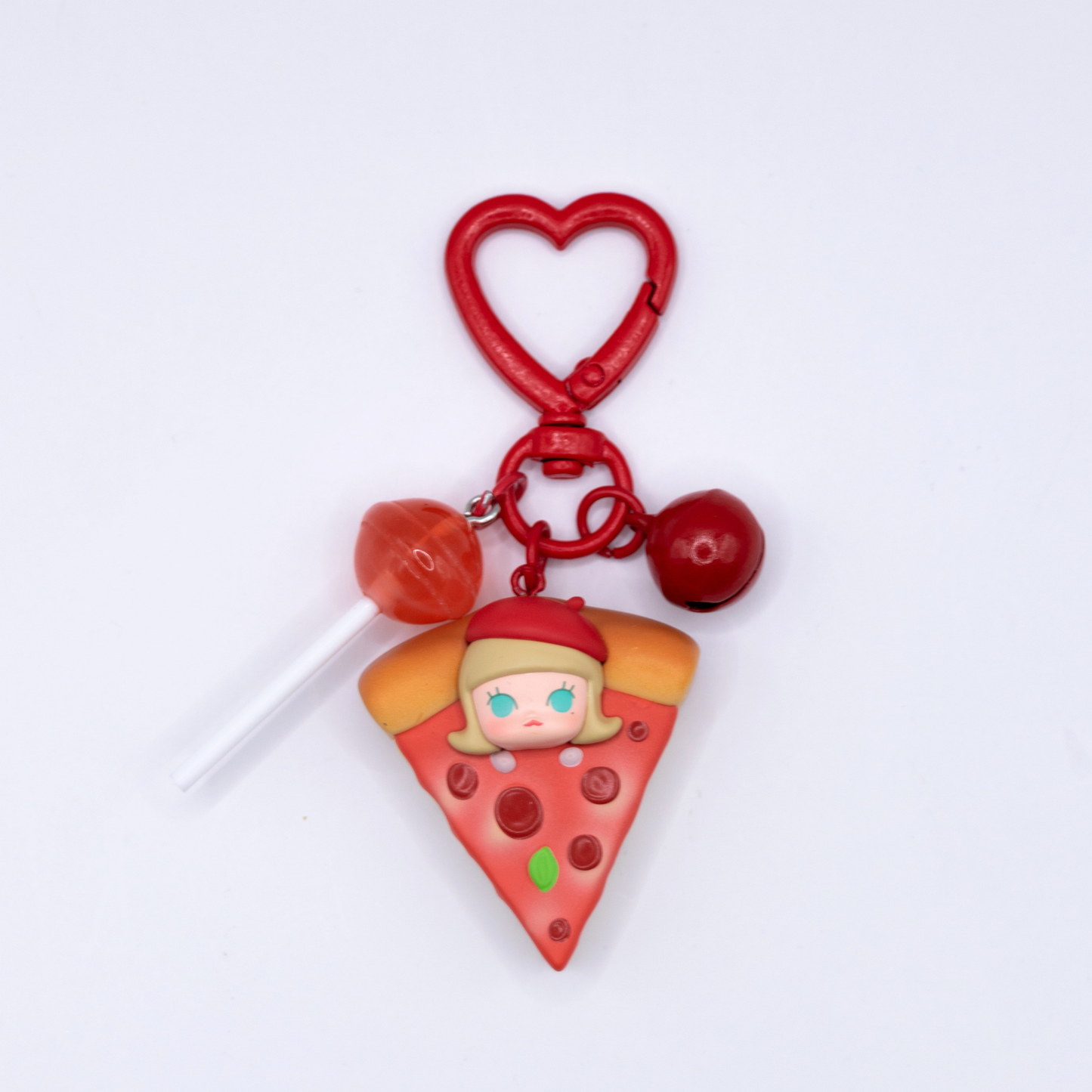 Handgemachte POP BEAN PIZZA (Exklusiv für Italien) Mini Schlüsselanhänger Taschenanhänger