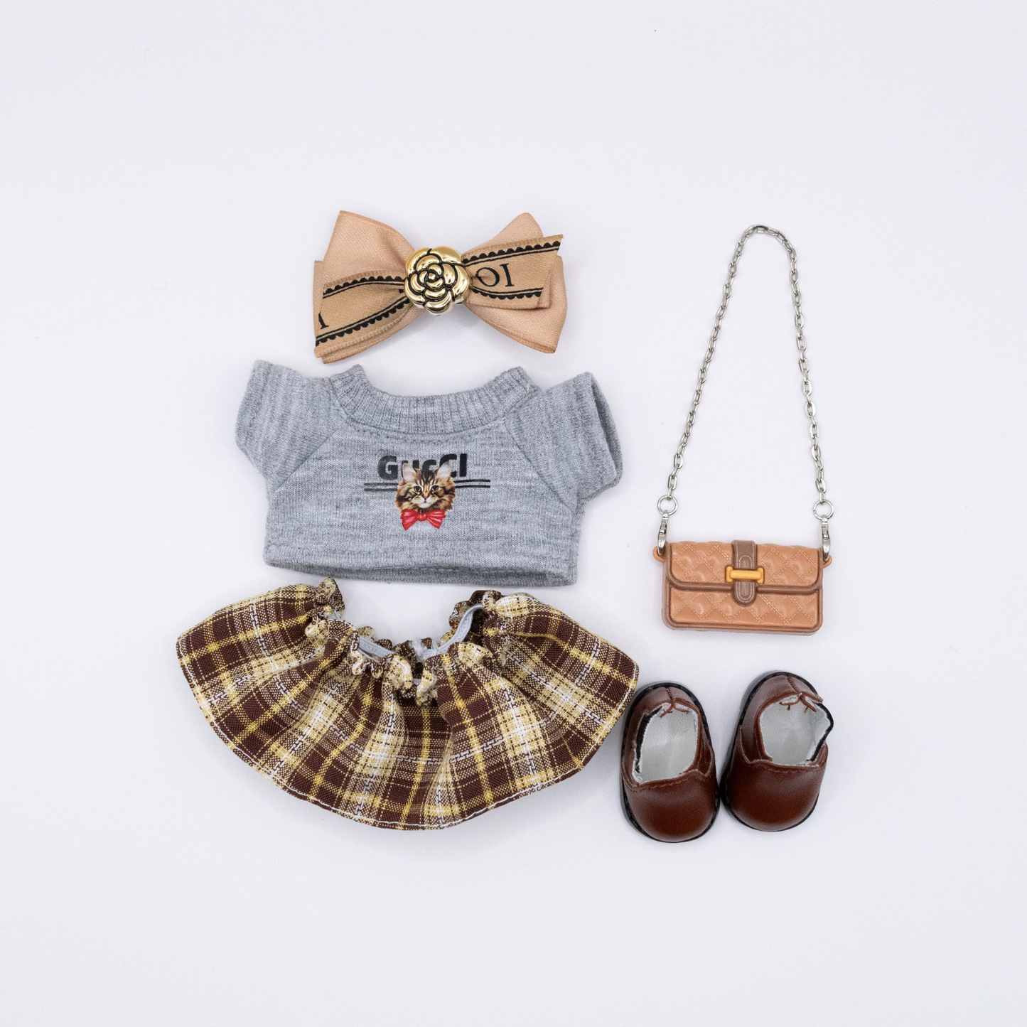 Designer Inspired 17cm Doll Clothes 5-Piece Set