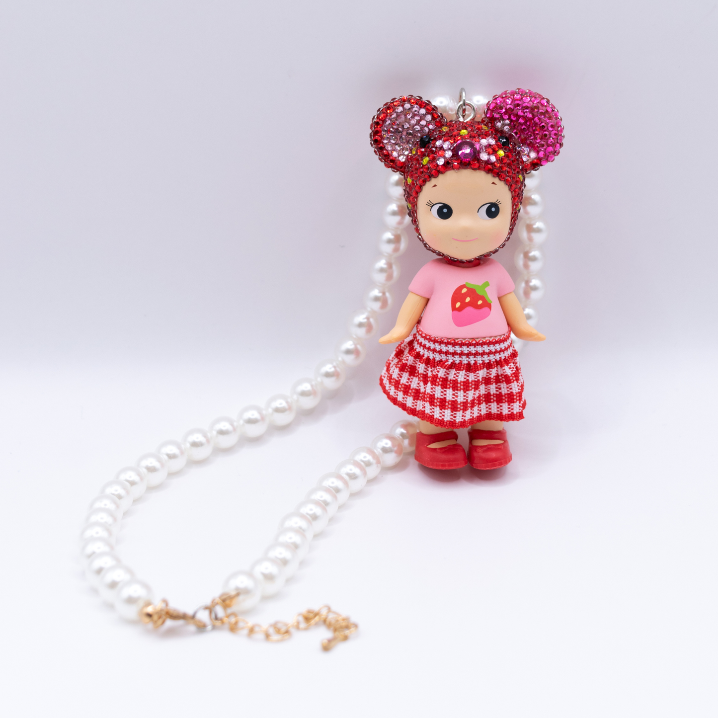 Handgemachte SONNY ANGEL Erdbeerliebe-Serie MAUS Schmuckhalskette