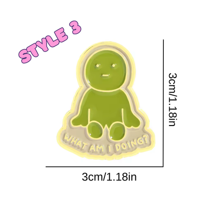 Funny Smiski Enamel Pins