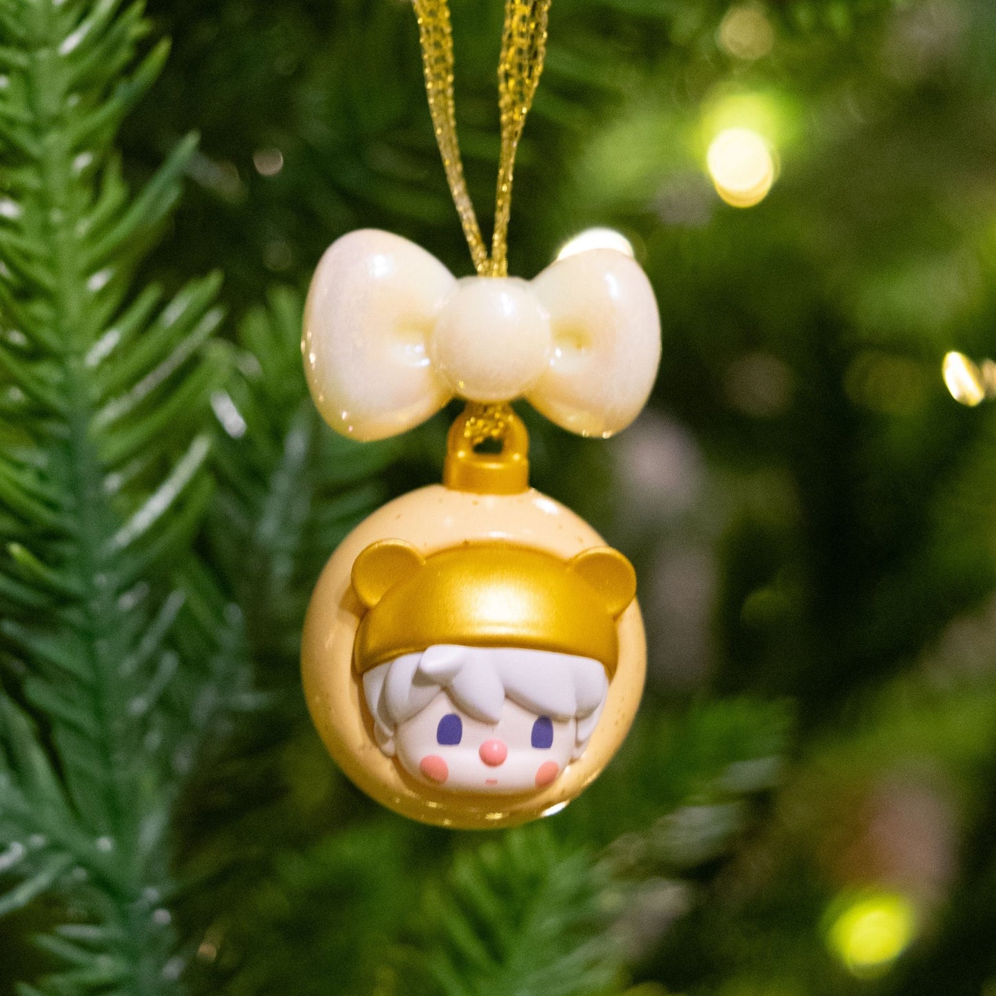 Handmade POP MART Pop Bean Christmas Ball Series Ornament