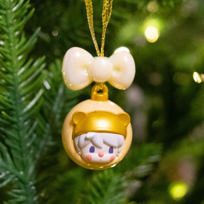 Handmade POP MART Pop Bean Christmas Ball Series Ornament