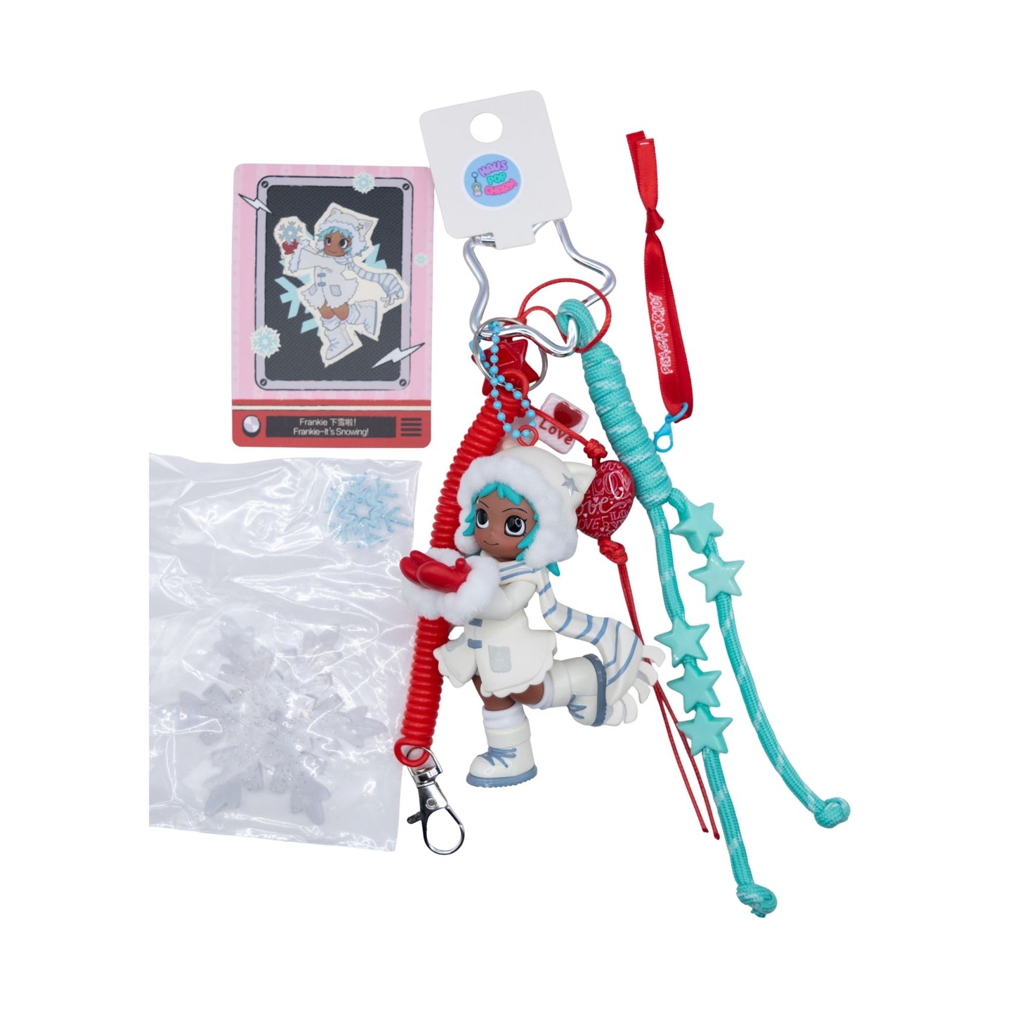 Handmade POP MART Peach Riot Holiday Mixtapes Series Keychain/Christmas Ornament