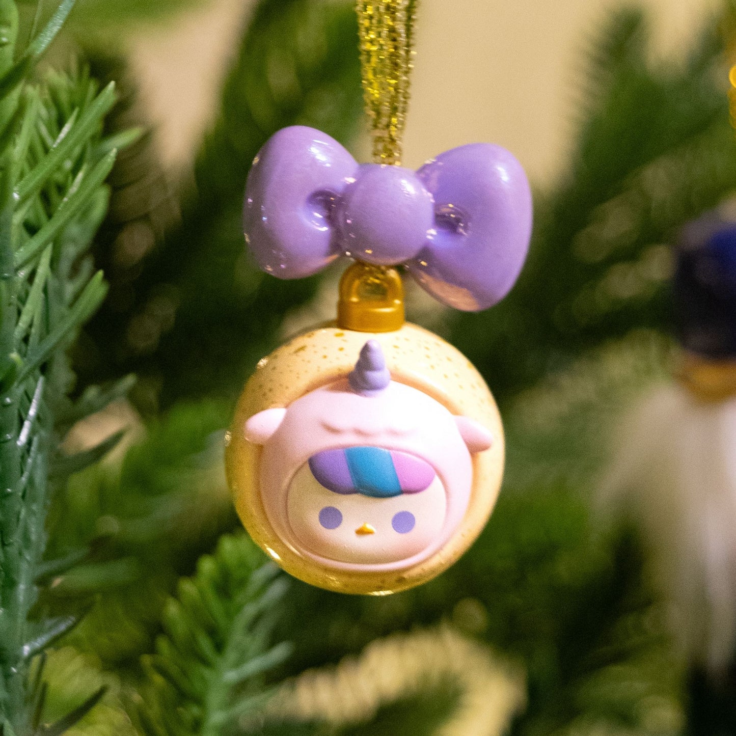 Handmade POP MART Pop Bean Christmas Ball Series Ornament