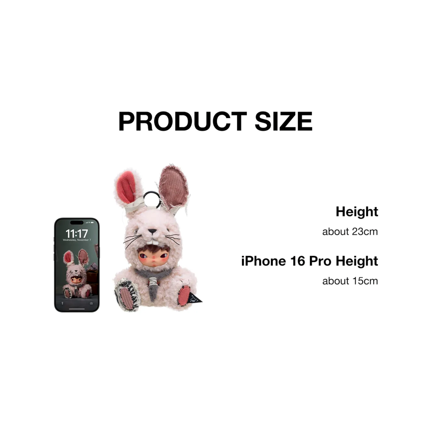 POP MART HIRONO Little Hare Plüschpuppen-Anhänger (Limitierte Auflage)