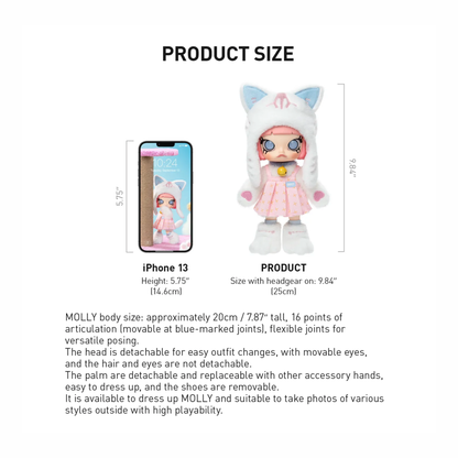 POP MART Molly Peekaboo 1/8 Actionfigur Puppe