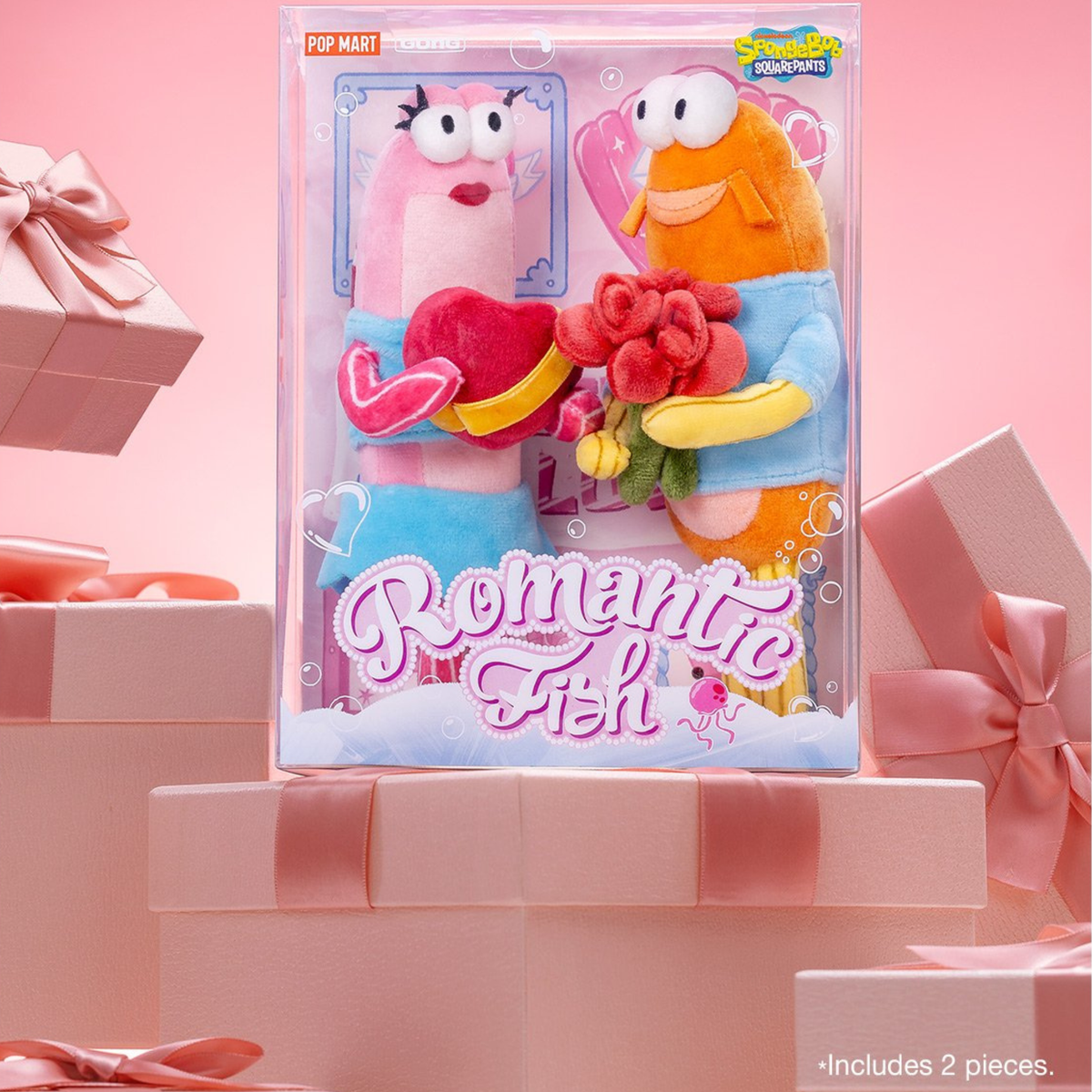 POP MART Bikini Bottom Buddies Romantic Fish Series Plush Pendants